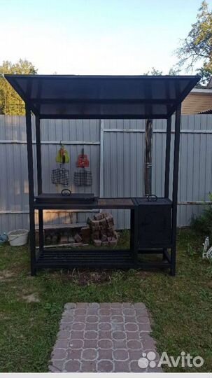 Мангал с крышей