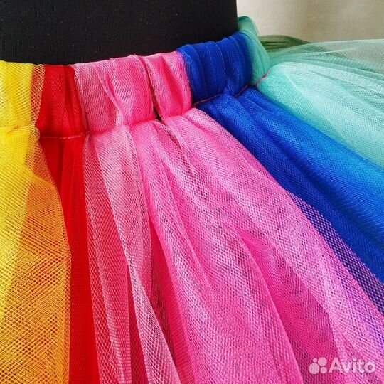 Пышная юбка туту для костюма единорога, конфетки