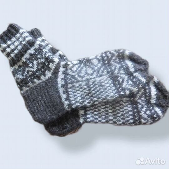 Варежки пуховые, вязаные, козий пух