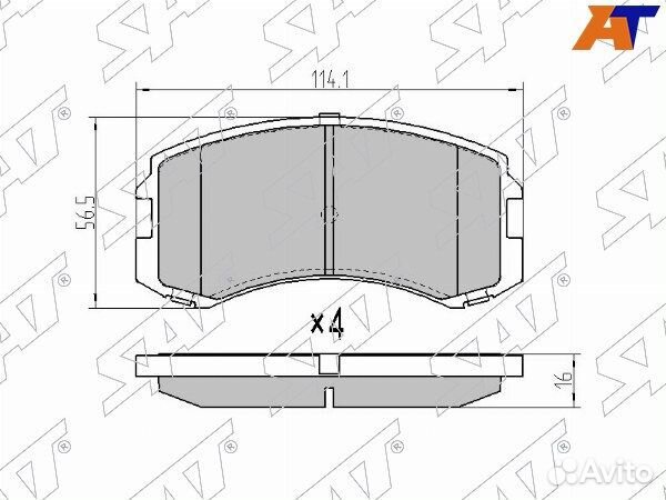 Колодки тормозные Передние mitsubishi lancer