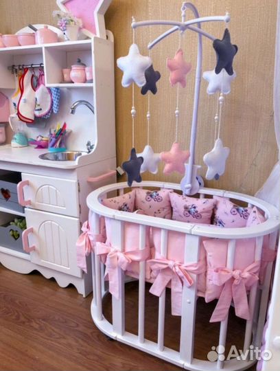 Кроватка люлька для кукол