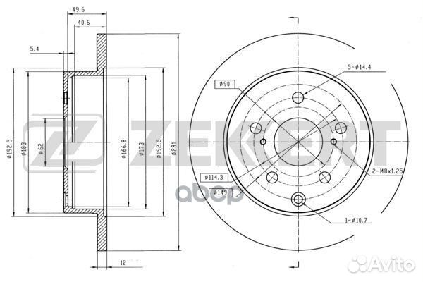 Диск торм. зад. Toyota RAV4 (A30 A40) 05- bs-5