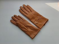 Женские перчатки кожаные утепленные 6,5-7