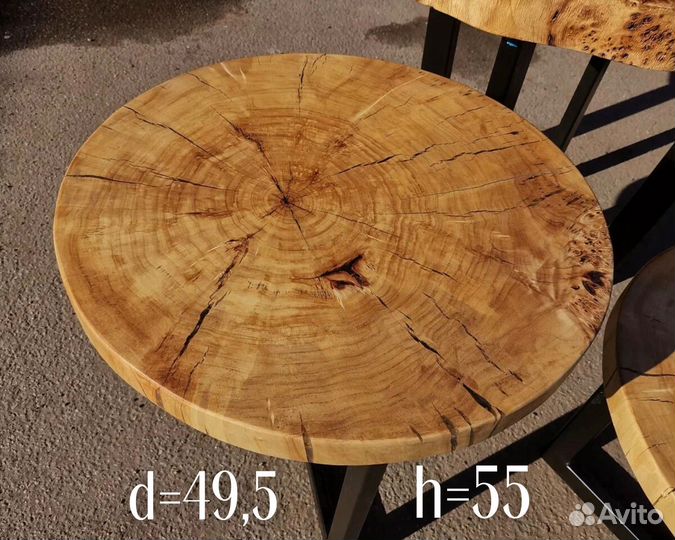 В наличии столик из спила тополя