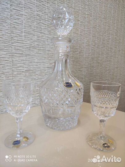 Графин и две рюмки bohemia