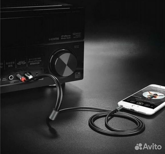 Акустический кабель Hoco 2Rca - Jack3,5