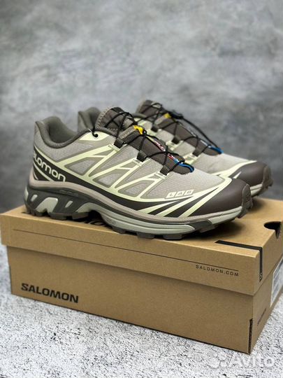 Кроссовки мужские Salomon xt-6 беж