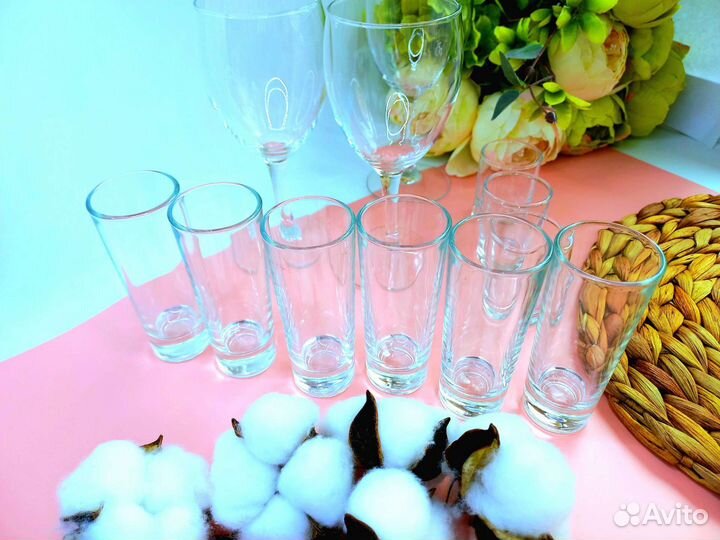 Посуда для напитков бокалы стопки рюмки