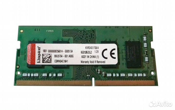Оперативная память Kingston KVR24S17S6/4 4GB