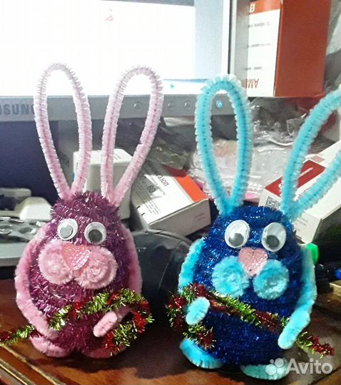 Куклы зайки И кошечки - ручной работы