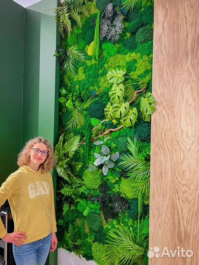 Панно из мха фитостена вертикальное озеленение