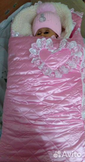 Конверт на выписку для девочки осень зима