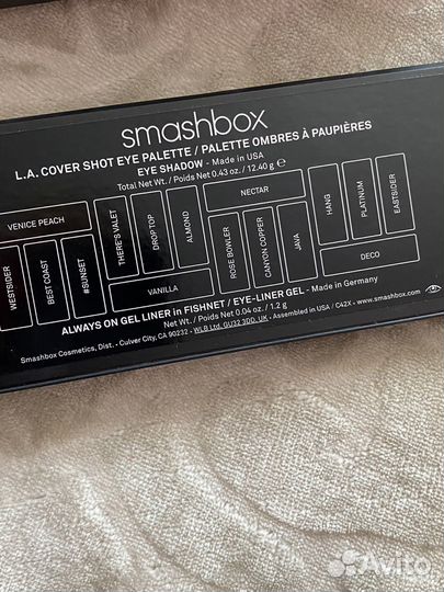 Палетка теней smashbox l.a. cover shot