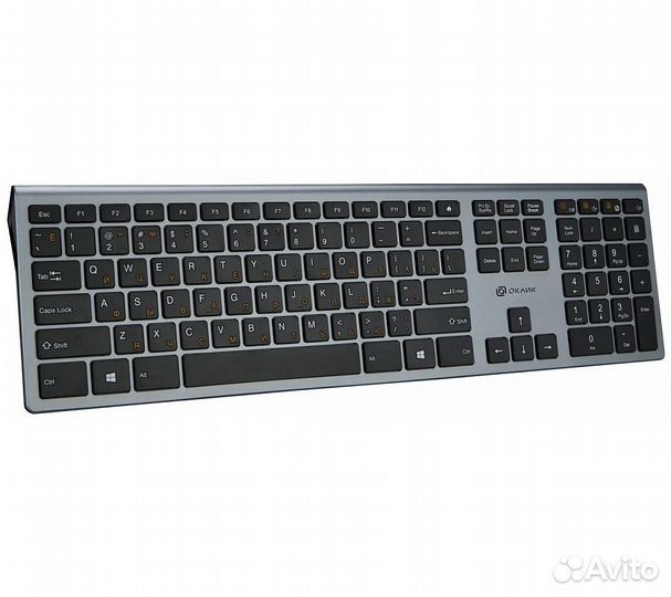 Клавиатура Оклик 890S, серый/черный