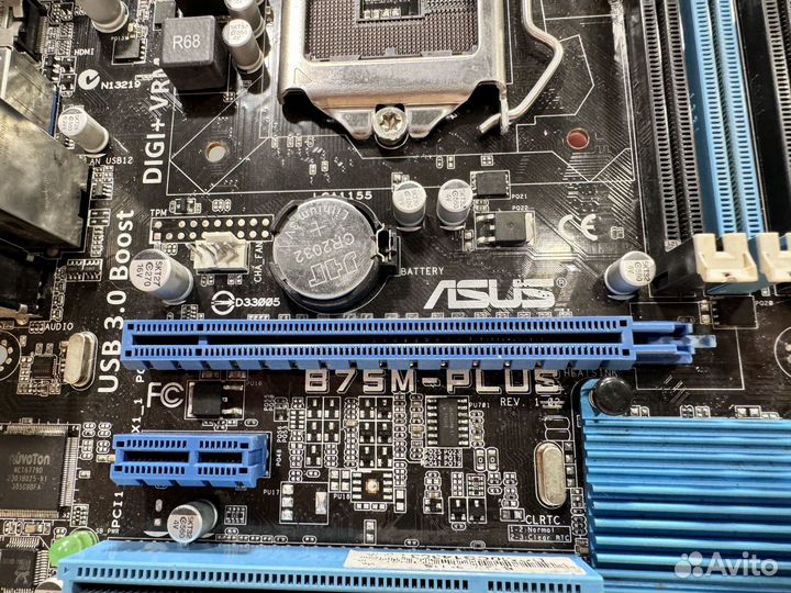 Материнская плата Asus B75M-plus 1155 4xDDR3