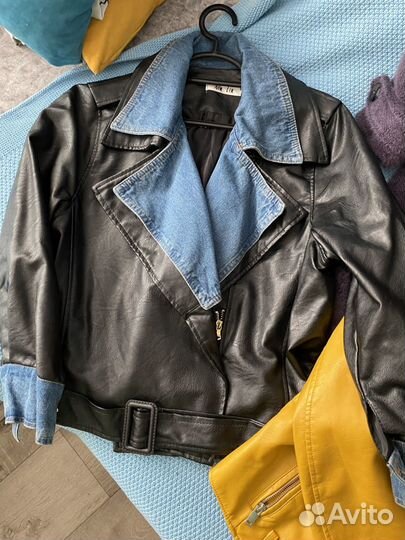 Пакетом Куртки кожаные женские и пальто 46 р
