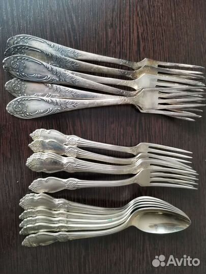 Мельхиоровые набор столовых приборов СССР