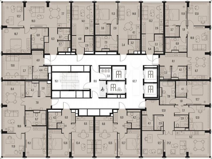 3-к. квартира, 76,6 м², 14/26 эт.