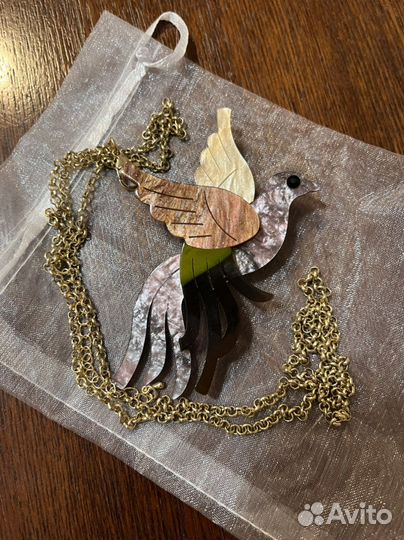 Брошь кулон с цепочкой Selena