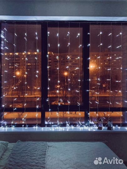 Гирлянда штора 3х3 новая