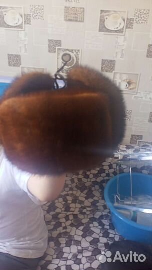 Норковая шапка мужская