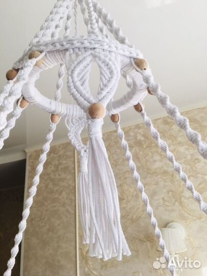 Детская люлька колыбель подвесная плетеная