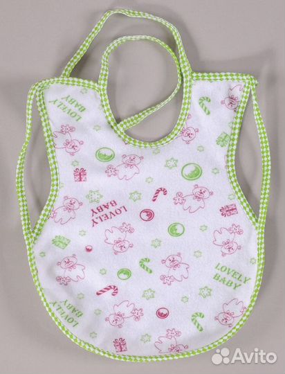 Слюнявчик для новорожденного с лямками для ручек