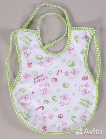 Слюнявчик для новорожденного с лямками для ручек