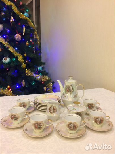 Фарфоровый кофейный сервиз «Мадонна» гдр