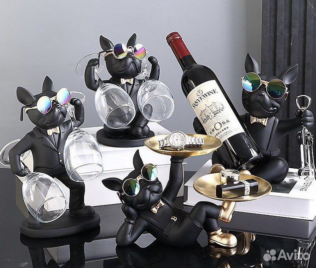 Конфетница ключница подставка французский бульдог