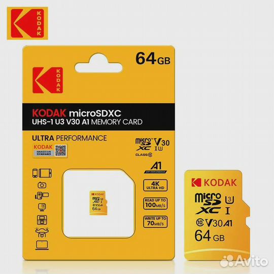 Скоростные MicroSD 64Gb новые