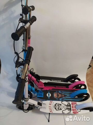 Самокат с ручным тормозом новый