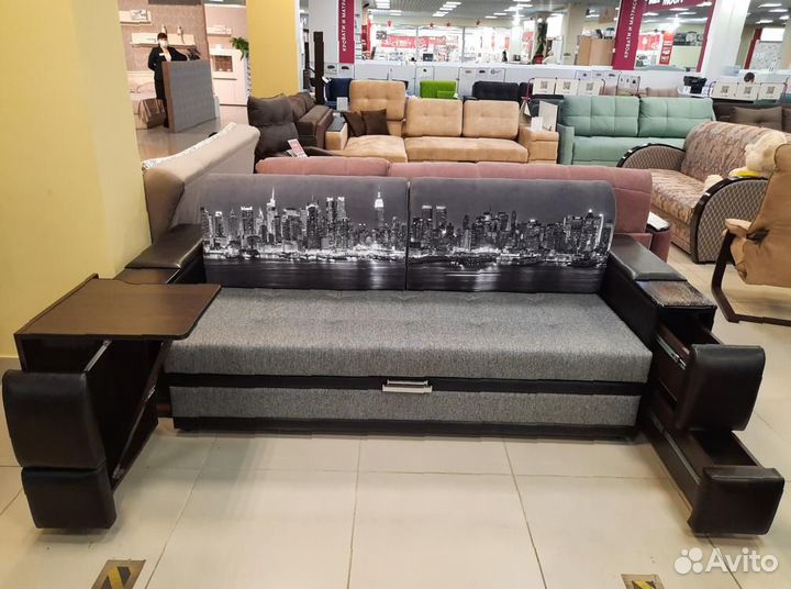 Диван со столиком, прямой диван, Д.С-1-мд