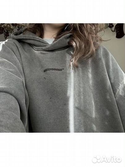 Monochrome худи washed graphite