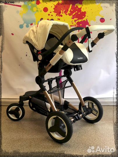 Коляска-трансформер 3в1 Belecoo белая новая