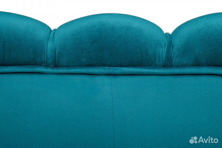 Сине-зеленый диван Pearl double marine velvet