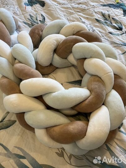 Бортики в кроватку косичка