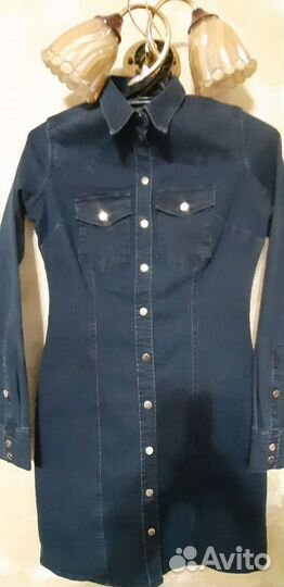 Джинсовое платье стрейч