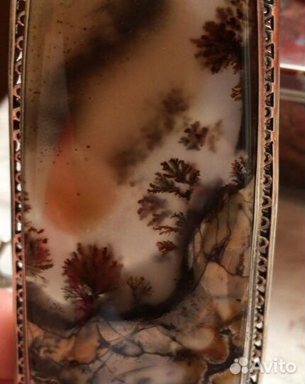 Бронь Комплект серебро агат