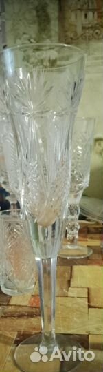 Бокалы, фужеры, стаканчики хрусталь