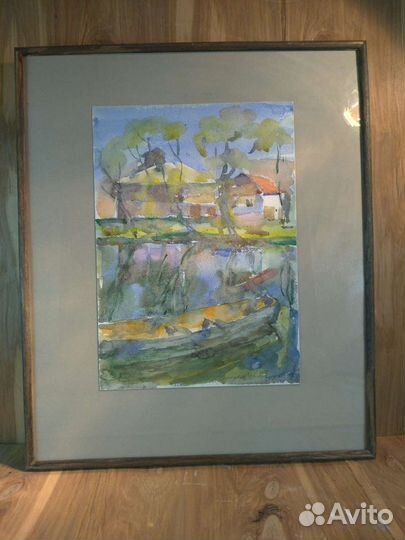 Картина в раме акварель 