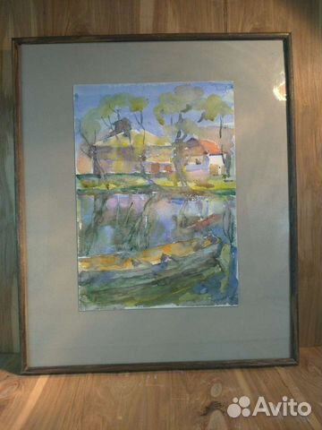 Картина в раме акварель 
