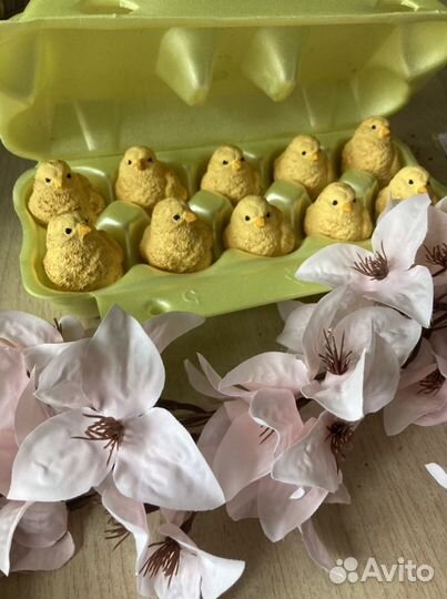 Пасхальные фигурки Зайчик, цыпленок