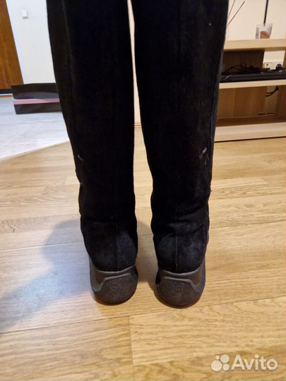 Сапоги женские замшевые
