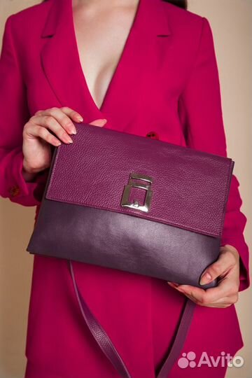 Сумка -клатч кожаная, новая