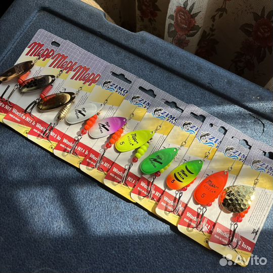 Блесны вертушки 10шт №5 mepps. Цена за набор