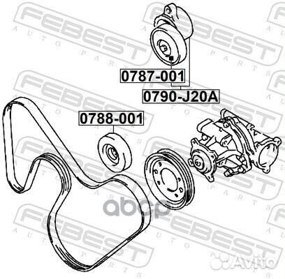 Натяжитель ремня 0790J20A Febest