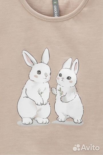 Футболка для девочки Crockid кр 302260 темно (68)