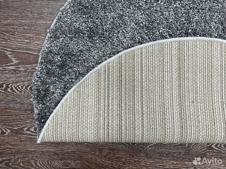 Ковер 1х1 серый, круг