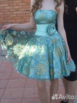 Платье короткое пышное на торжество